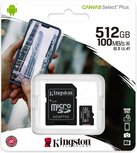 Kingston Canvas Select Plus MicroSD Card SDCS2 512GB- Class 10