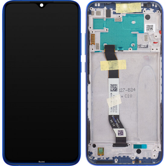 Xiaomi Redmi Note 8-LCD Display + Digitizer With Frame- Blue