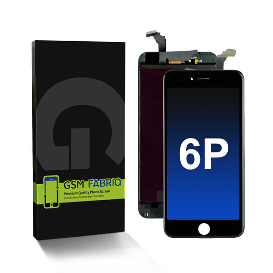 For iPhone 6 Plus Display + Module + Metal Plate A+ High Quality Top - Black